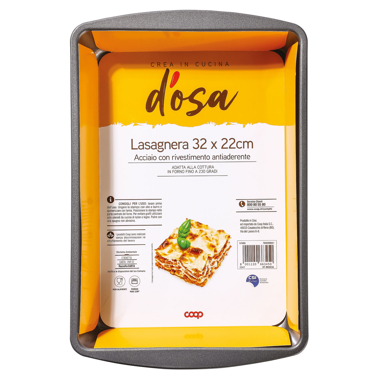 Lasagnera 32x22 cm coop - Immagine 01