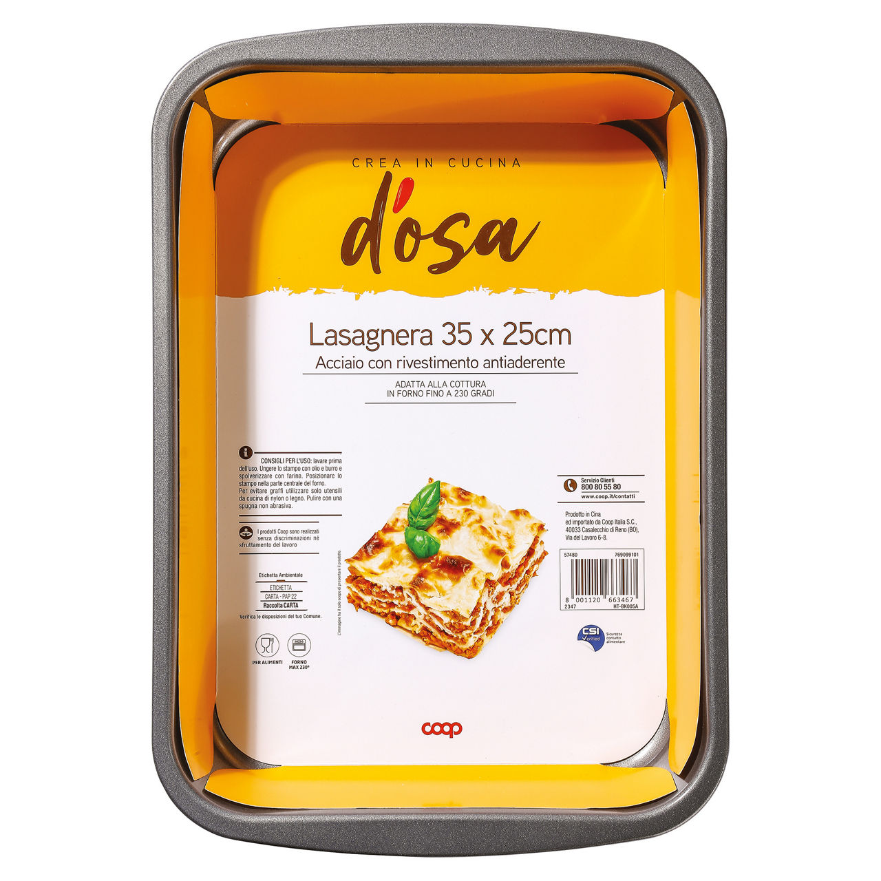 Lasagnera 35x25cm coop - Immagine 01