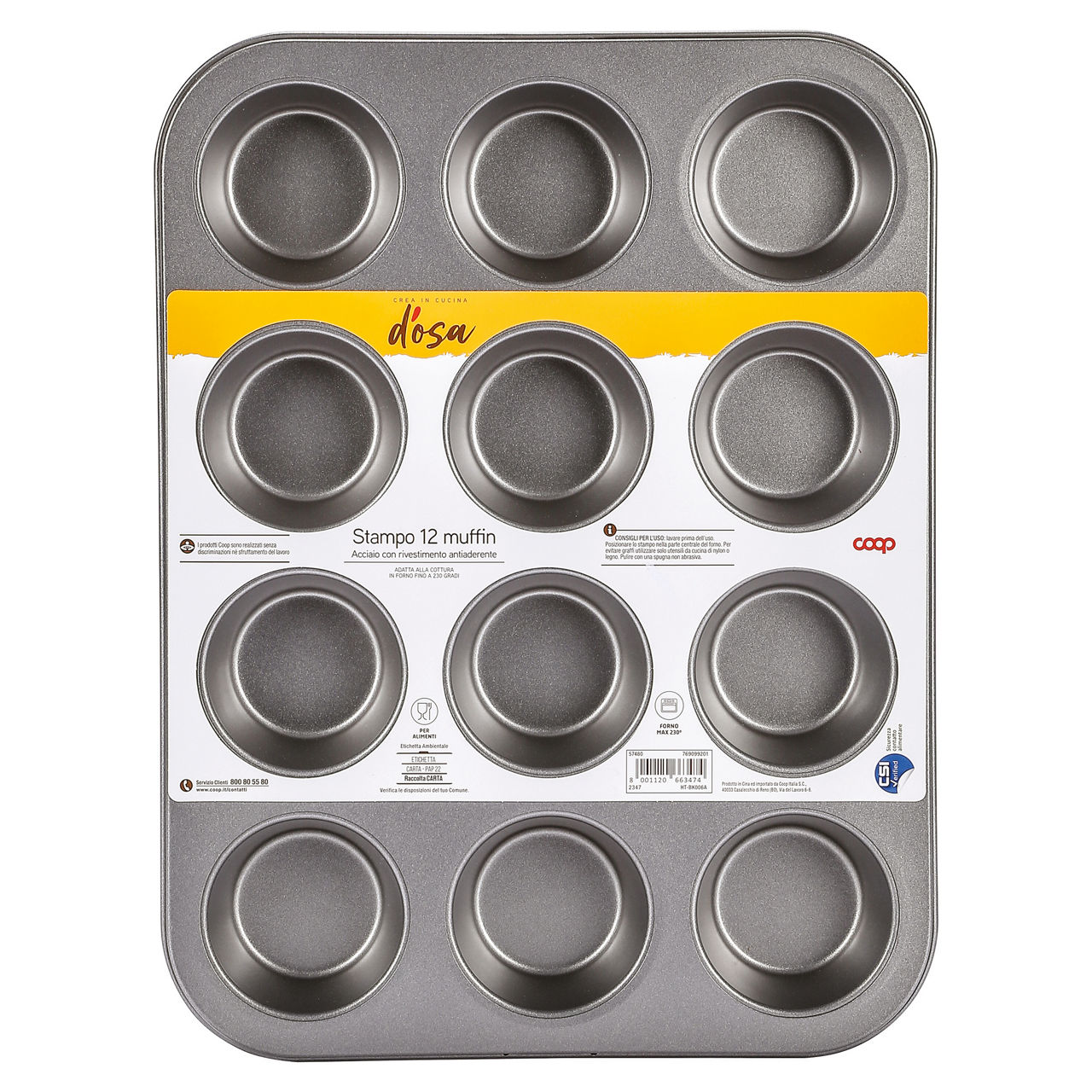 Stampo 12 muffin 34x26 cm coop - Immagine 01