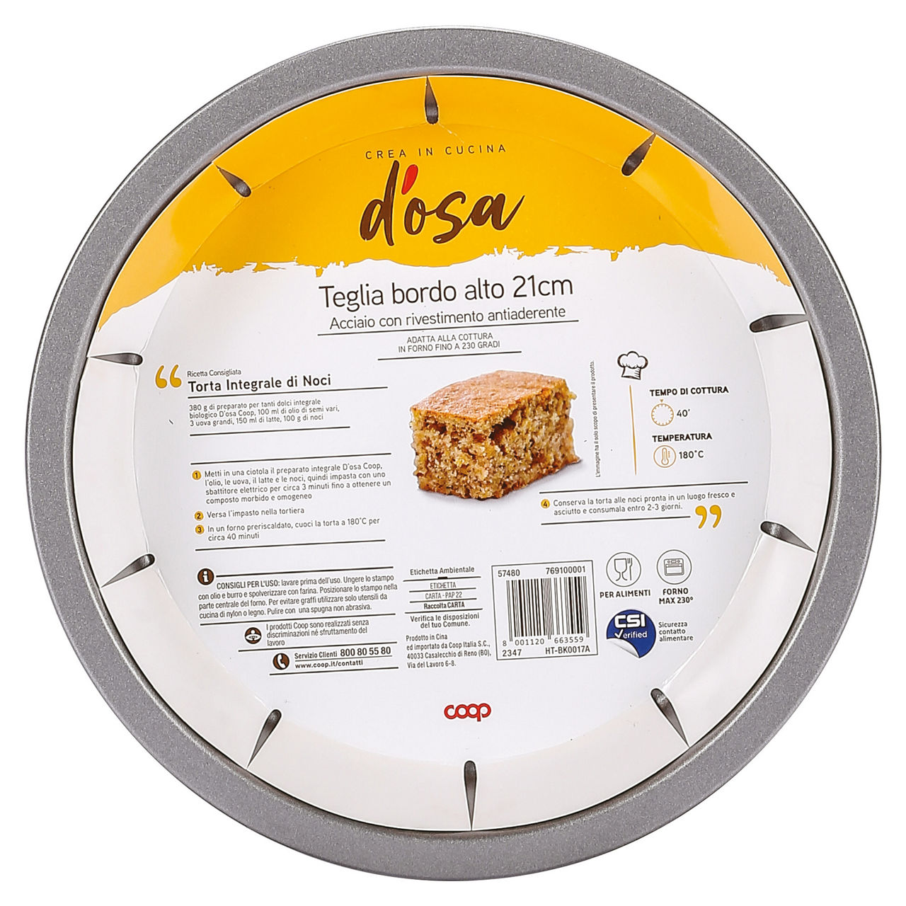 Teglia pizza rotonda 21cm coop - Immagine 01