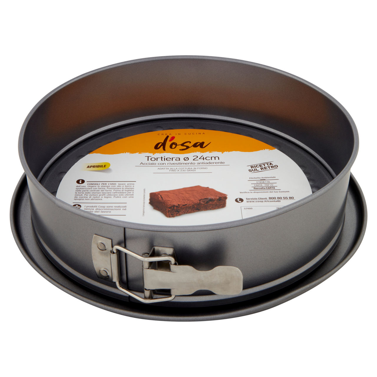 Tortiera apribile 1/f tonda 24cm con salvagoccia coop - Immagine 11