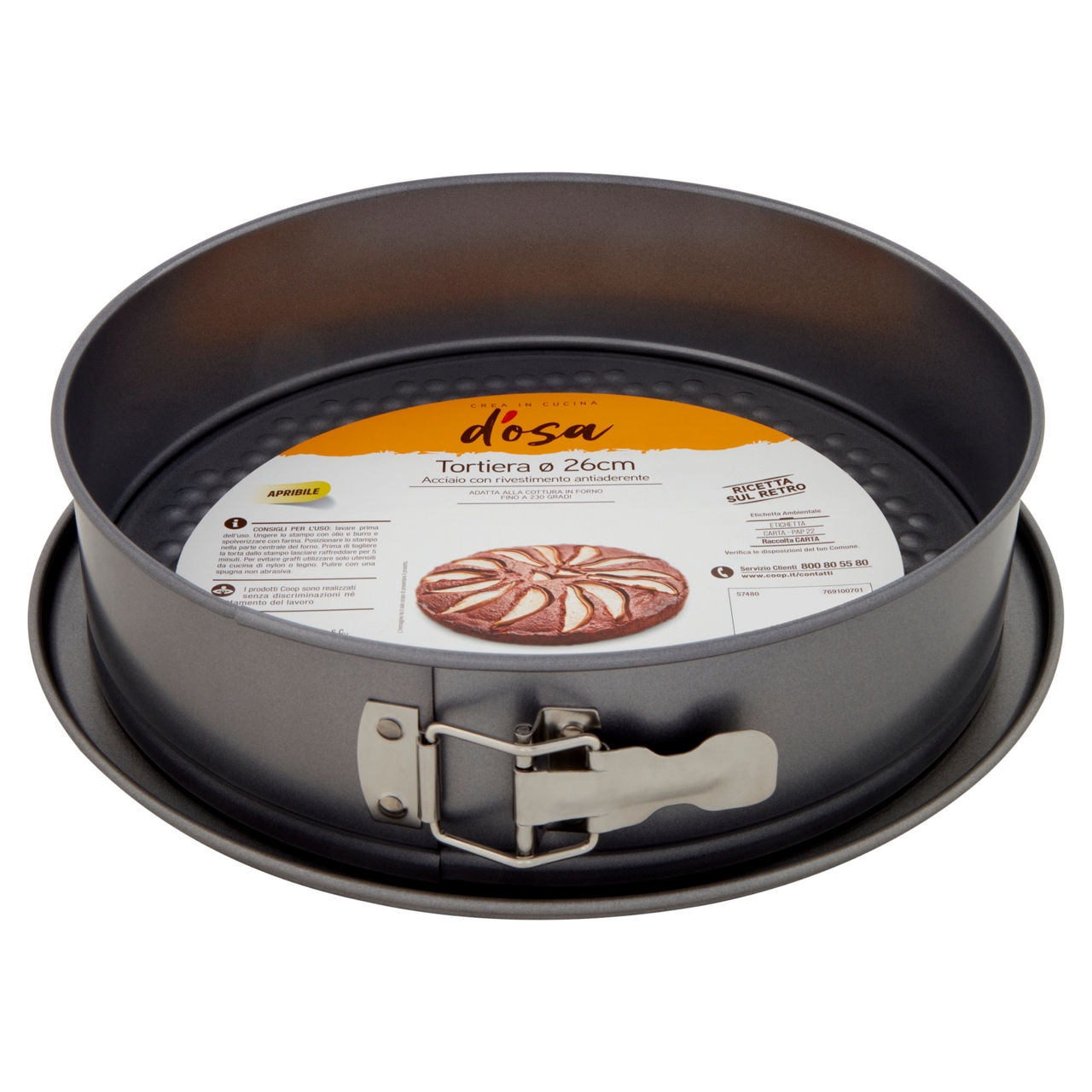 Tortiera apribile 1/f rotonda 26cm con salvagoccia coop - Immagine 11