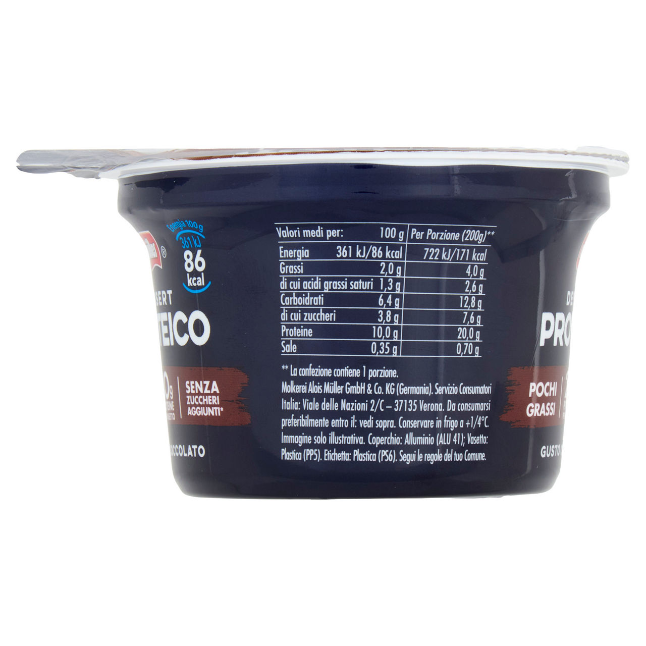 Dessert proteico al cioccolato 200 gr - Immagine 11
