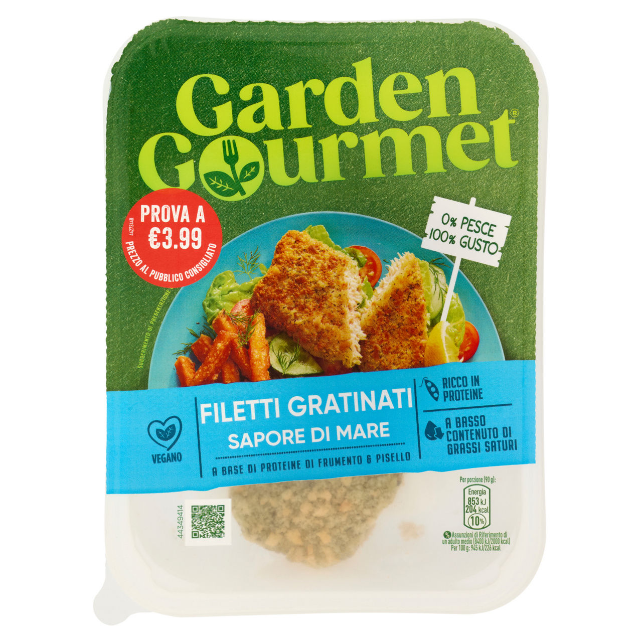 Filetti gratinati al sapore di mare 180 gr
