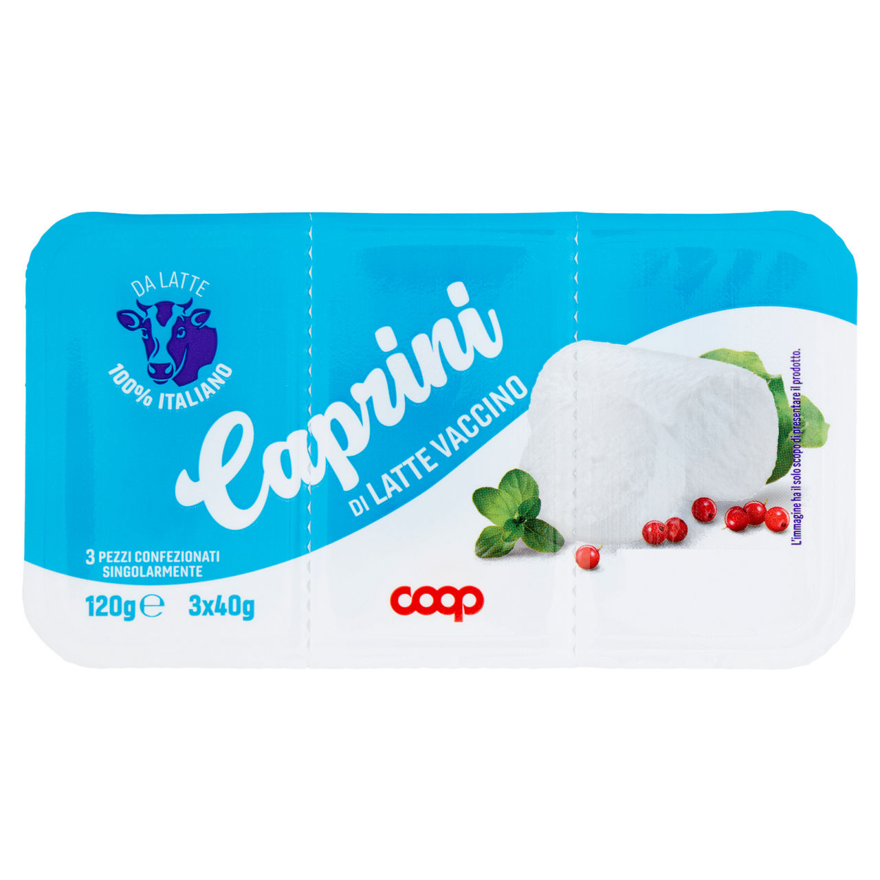 Caprini di latte vaccino 3 pz 120 gr
