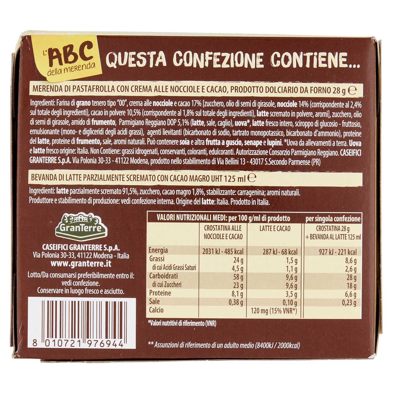 Merenda dolce crostatina al cacao e latte al cacao 153 gr - Immagine 51