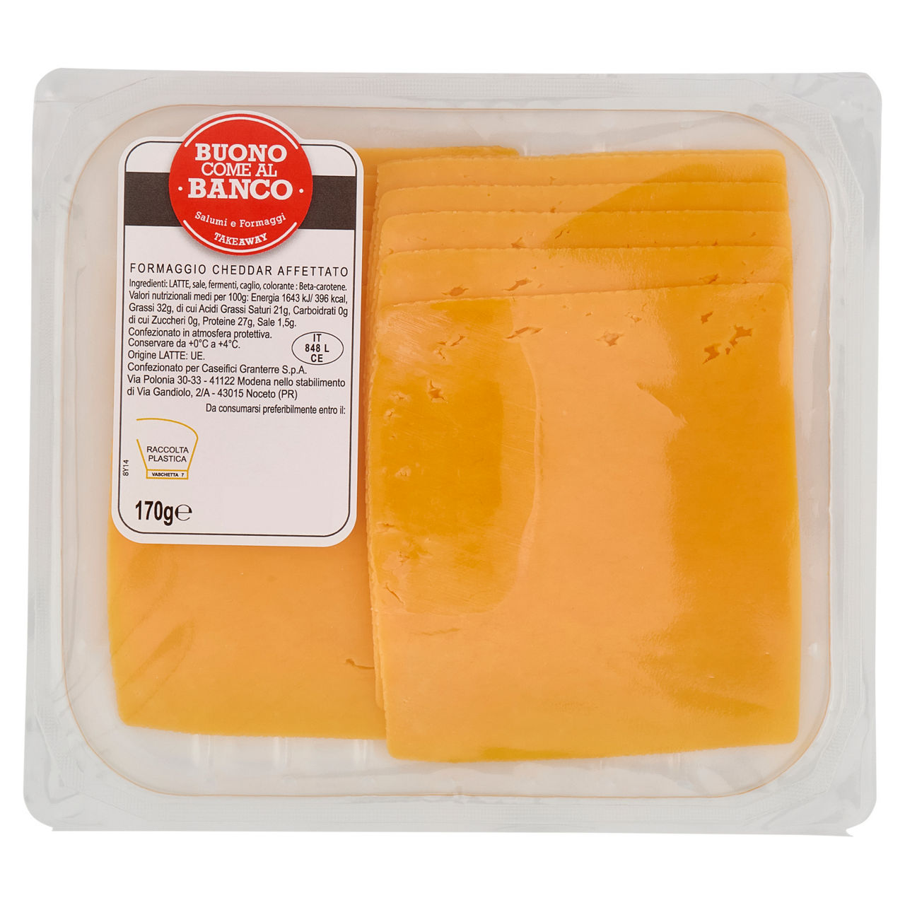 Formaggio Cheddar affettato 170 gr - Immagine 01