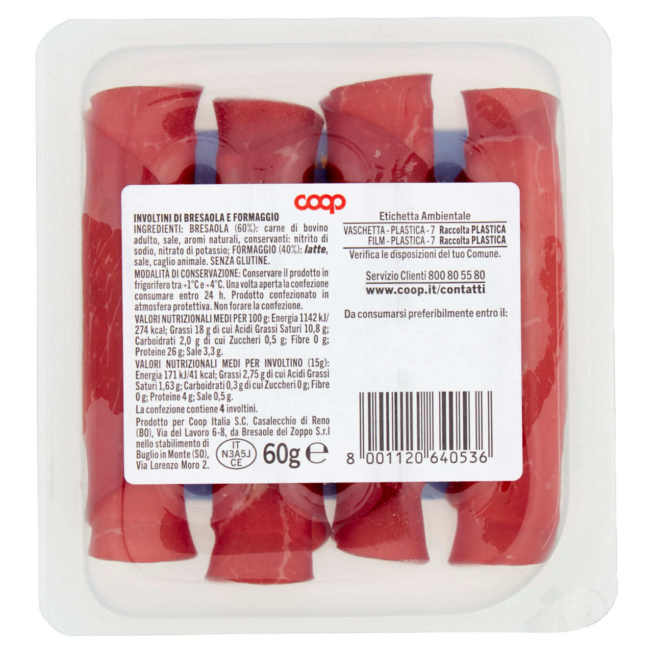 Rotolini di bresaola ripieni di formaggio 60 gr - Immagine 51