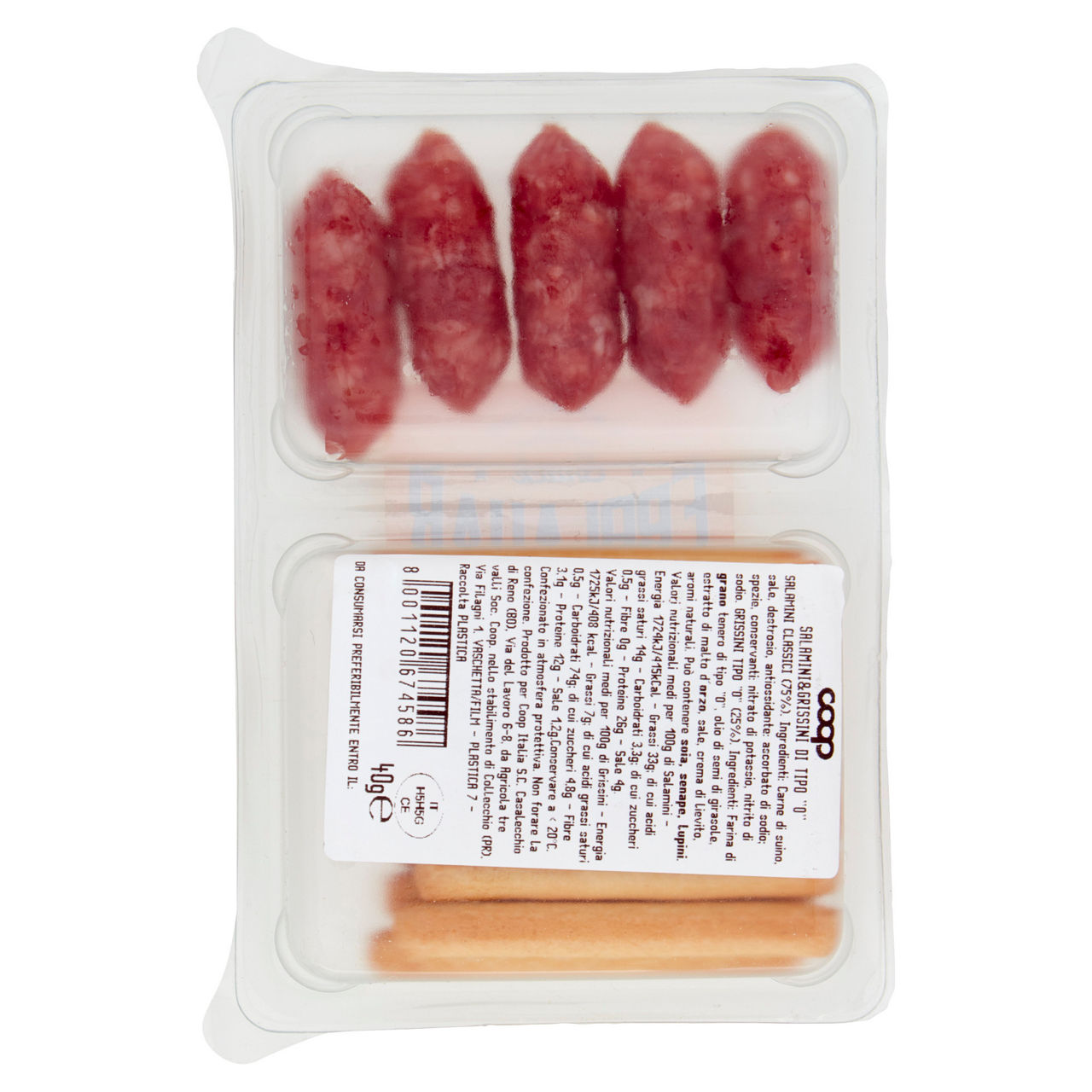 Snack salato con salamini e grissini 40 gr - Immagine 21