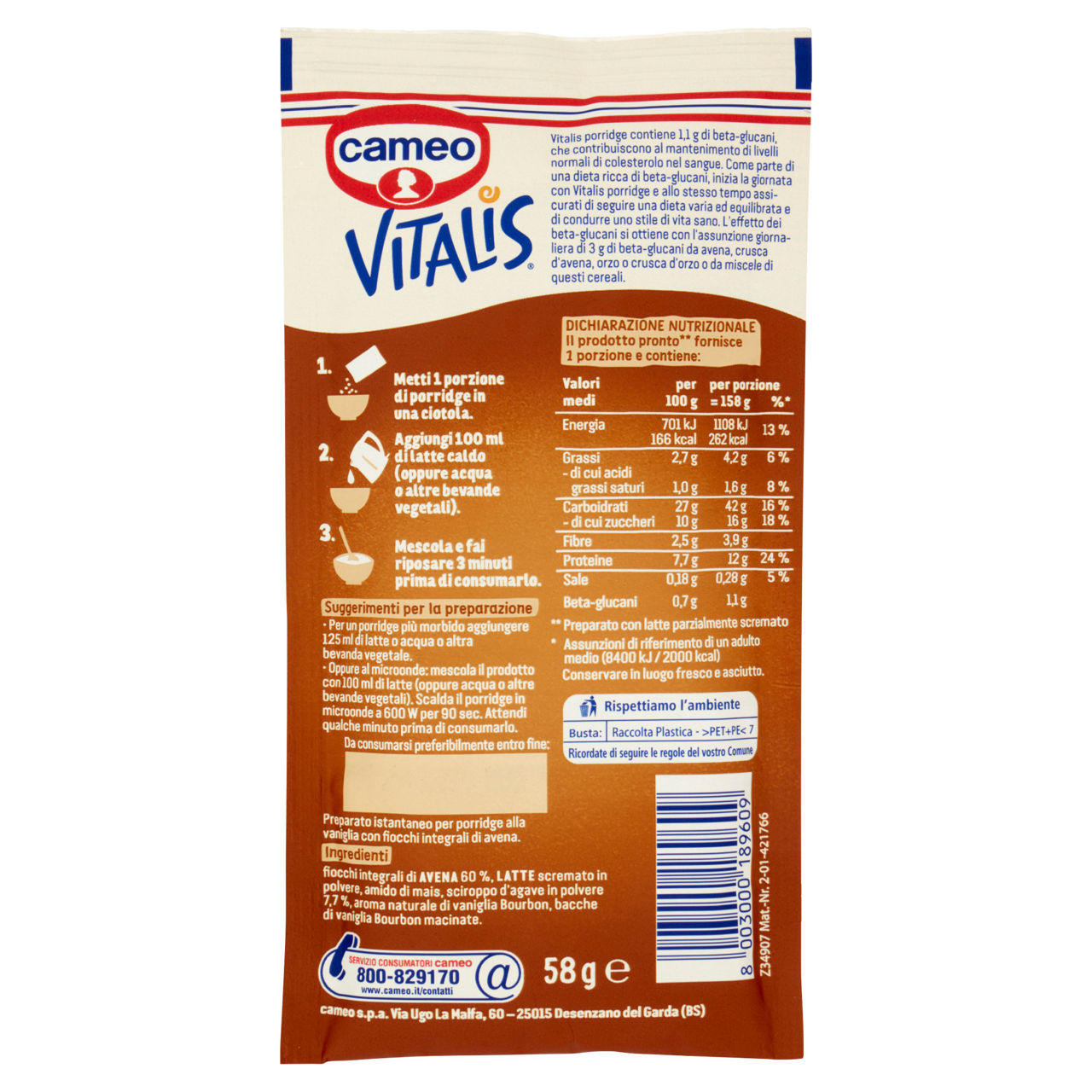 Porridge classico cameo vitalisg  58 - Immagine 21