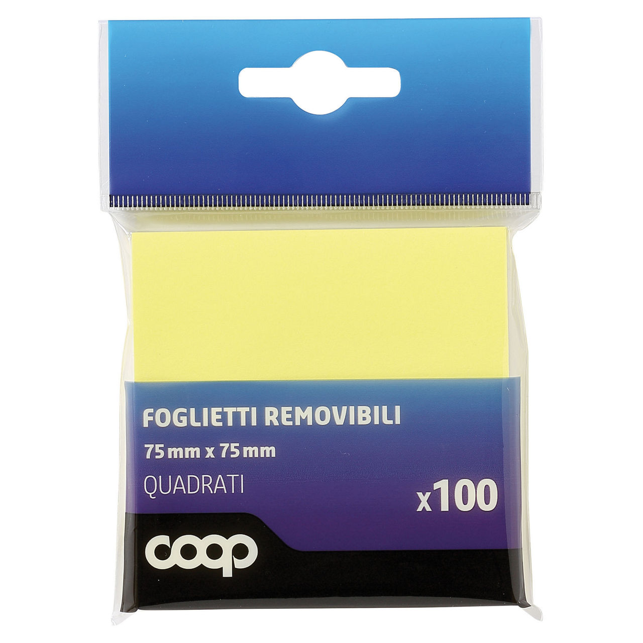 100 foglietti removibili quadrati gialli fsc 7,5x7,5 cm - Immagine 01