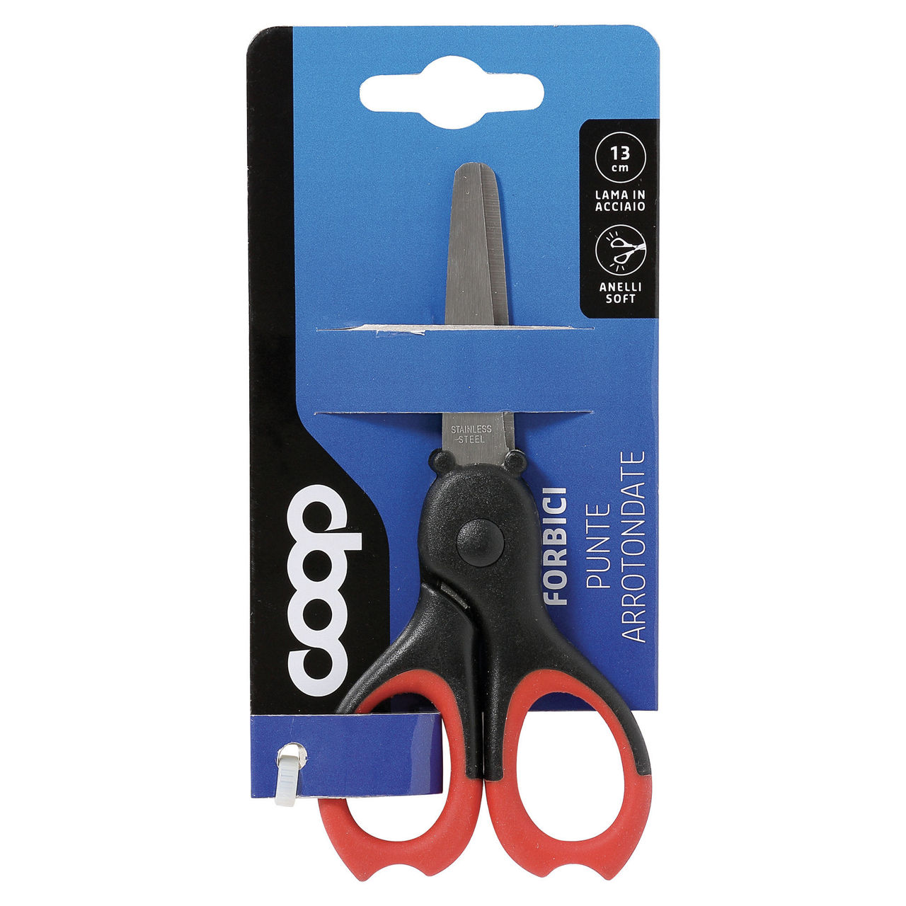 Forbici punta arrotondata anelli soft 13 cm - Immagine 01