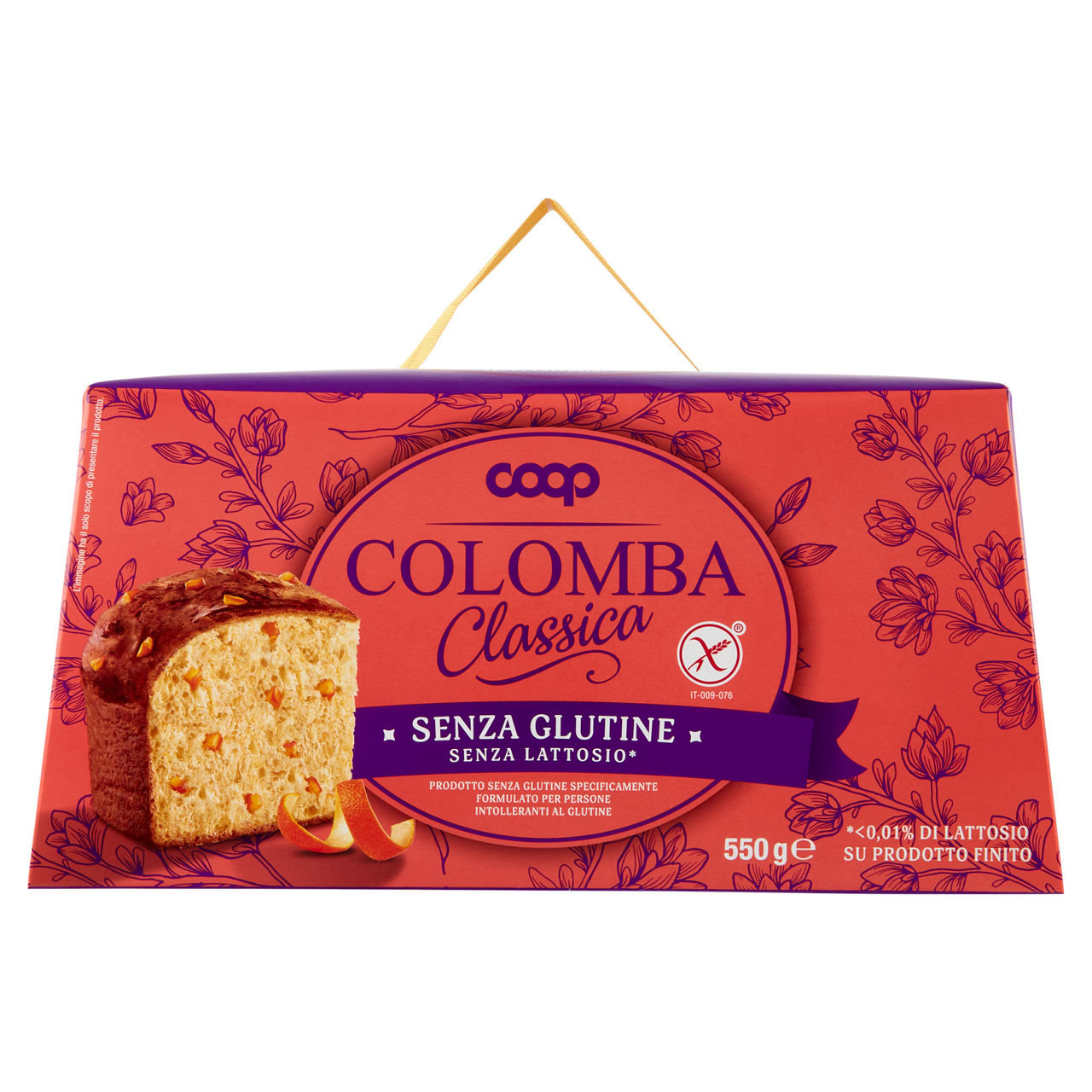 Colomba senza glutine e senza lattosio 550 gr
