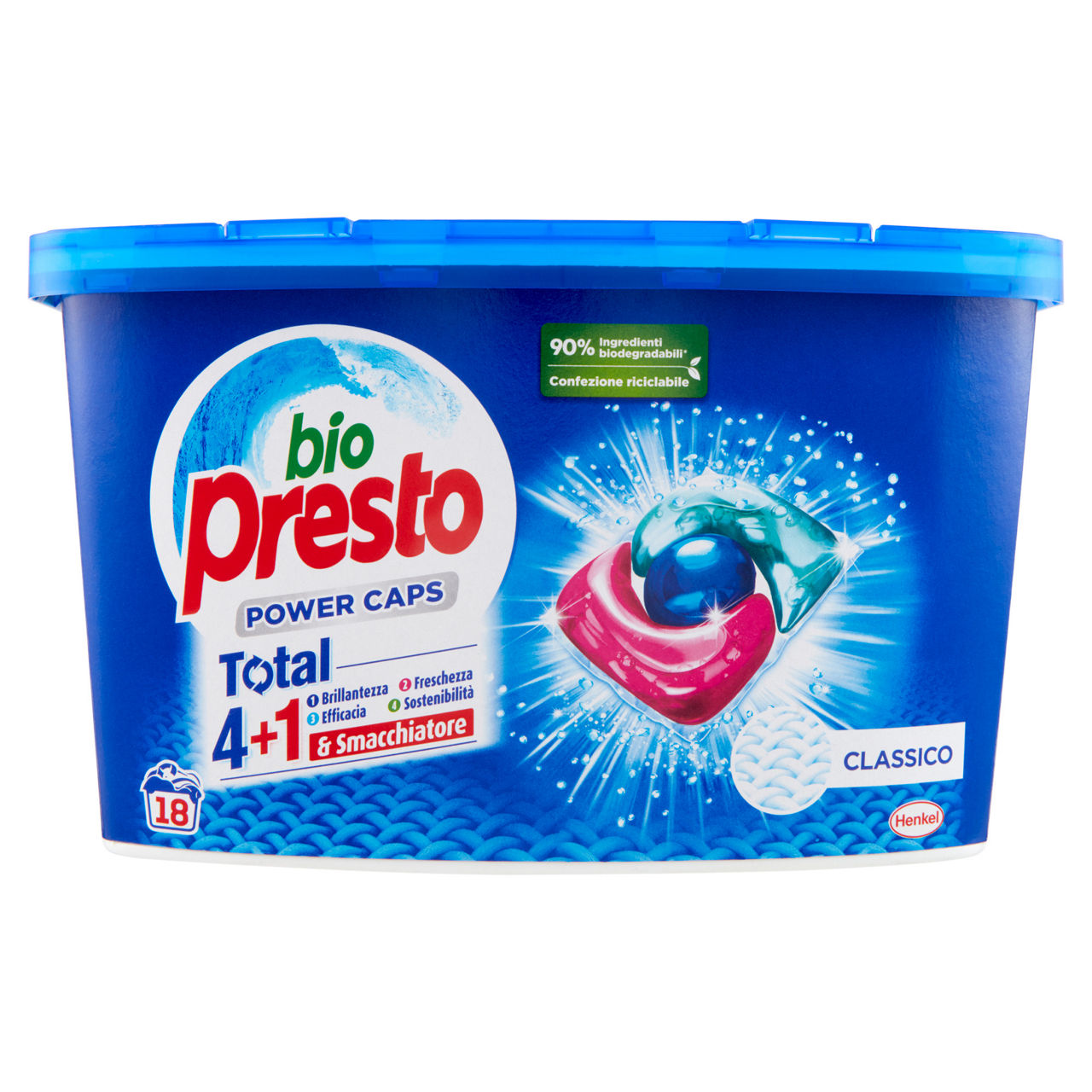 Detersivo lavatrice bio presto power caps classico 18lav kg 0,216 - Immagine 01