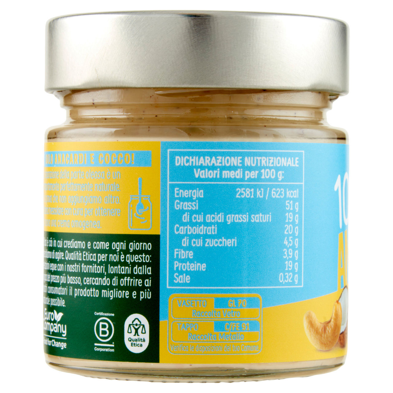 Crema spalmabile anacardi e cocco 175 gr - Immagine 21