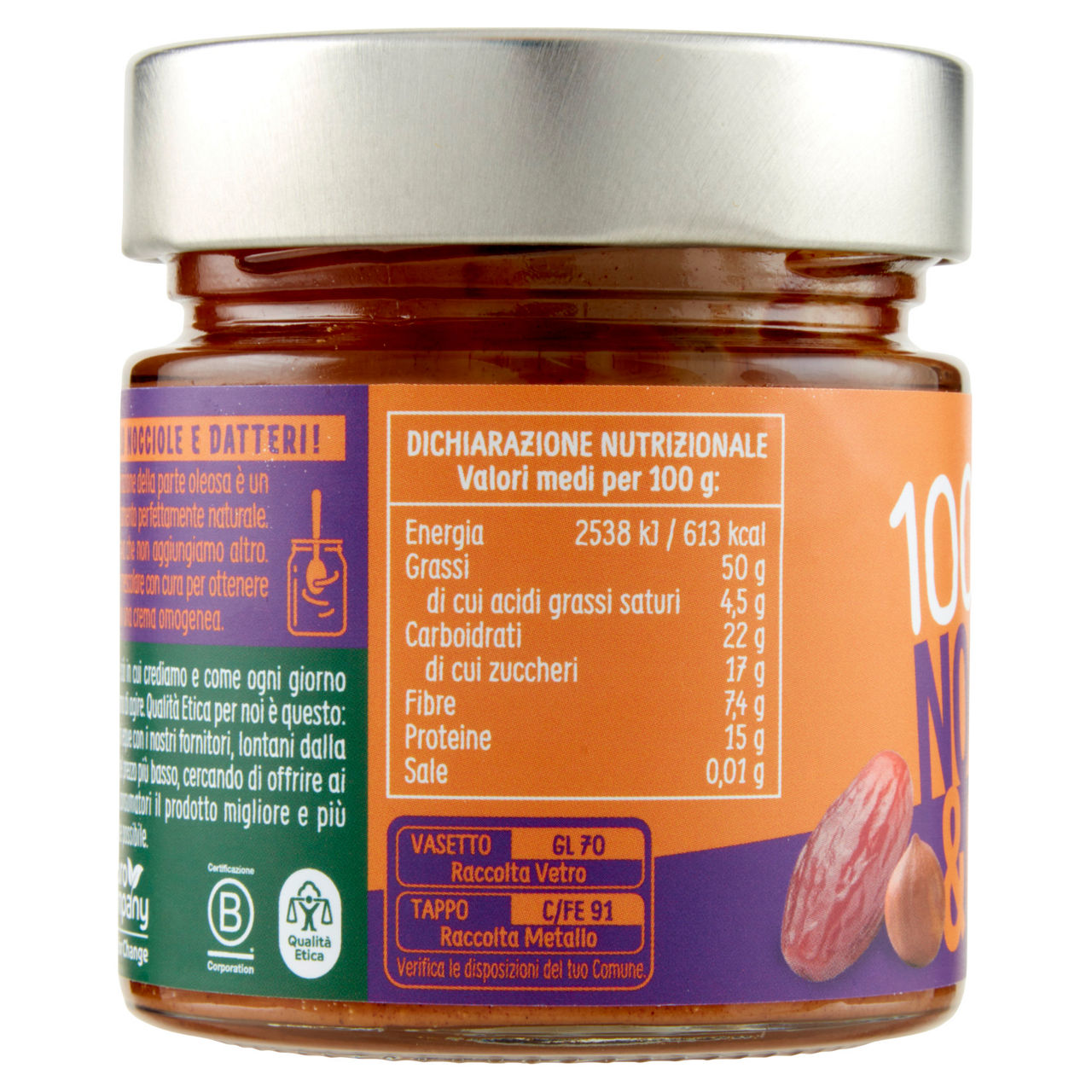 Crema spalmabile nocciole e datteri 175 gr - Immagine 51