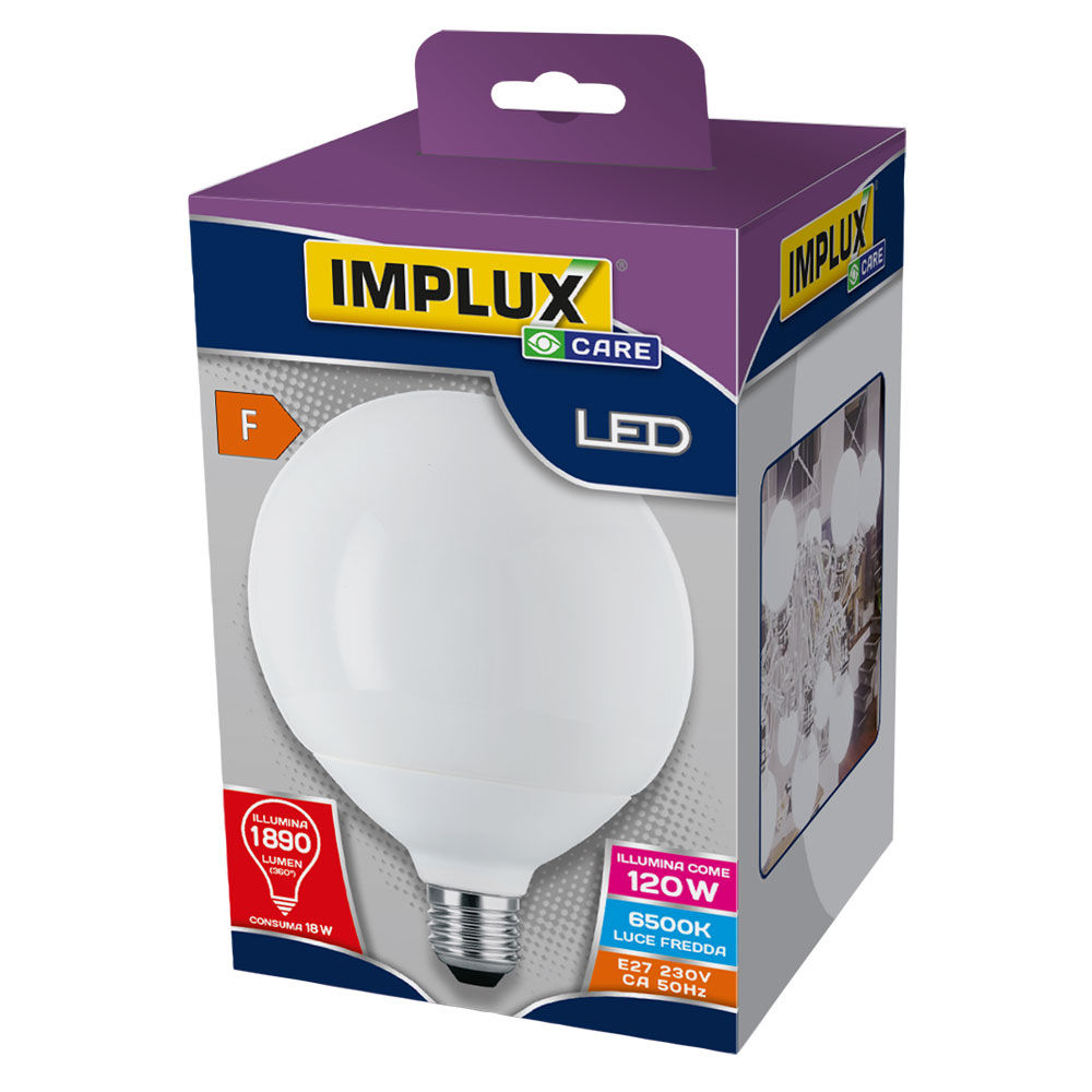 Led globo G120 E27 18W 1890 lumen 6500K