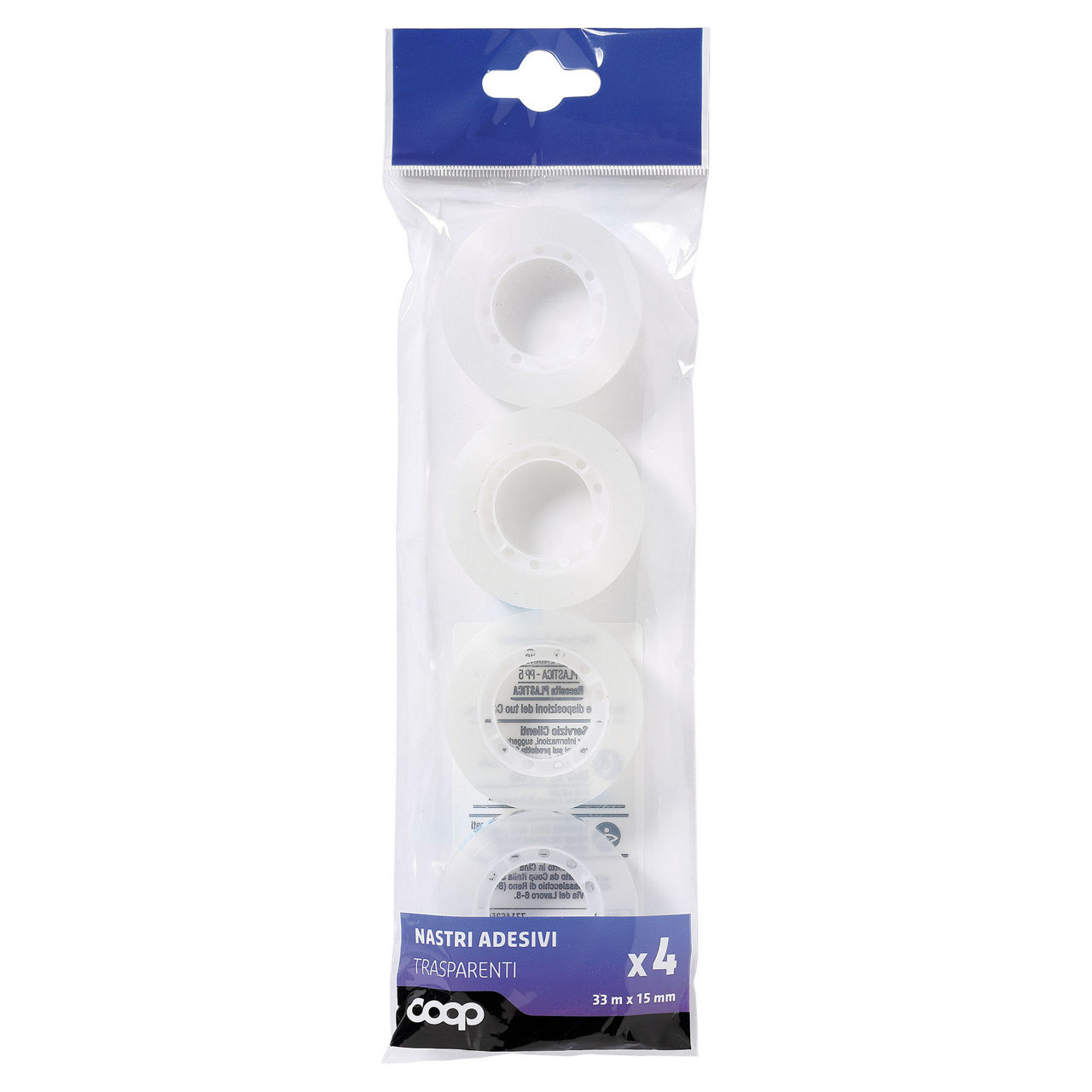 Nastri adesivi trasparenti 15 mm x 33 mt 4 pz