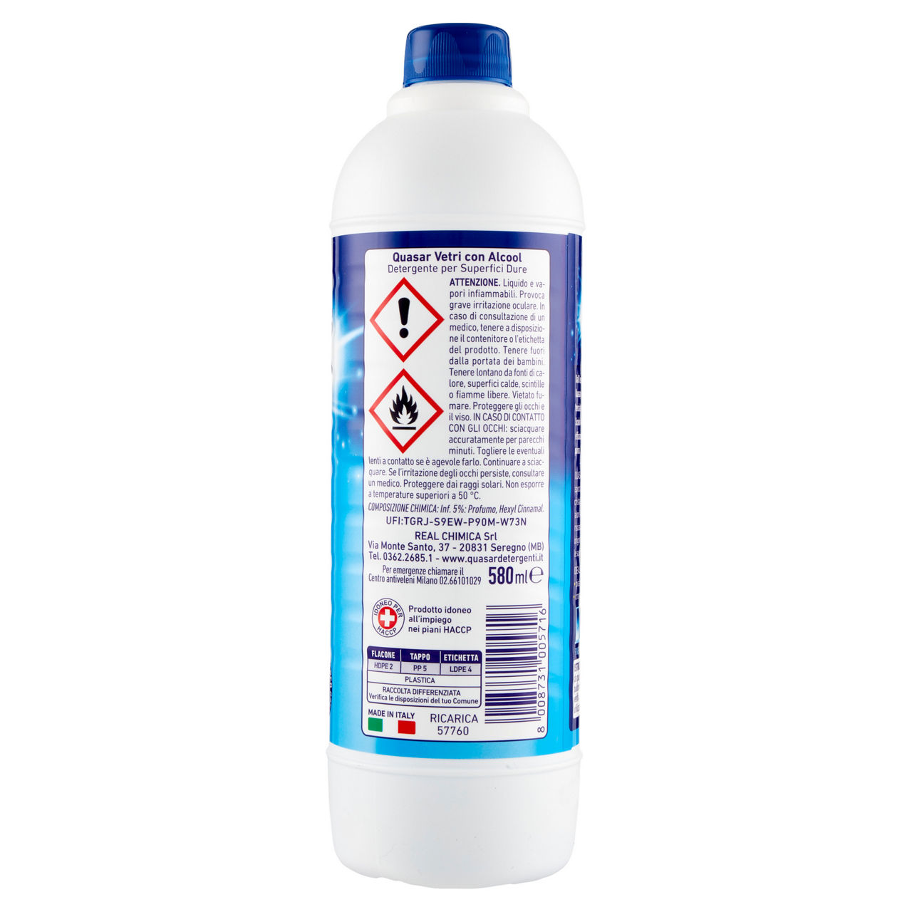 Ricarica detergente vetri con alcool 580 ml - Immagine 21