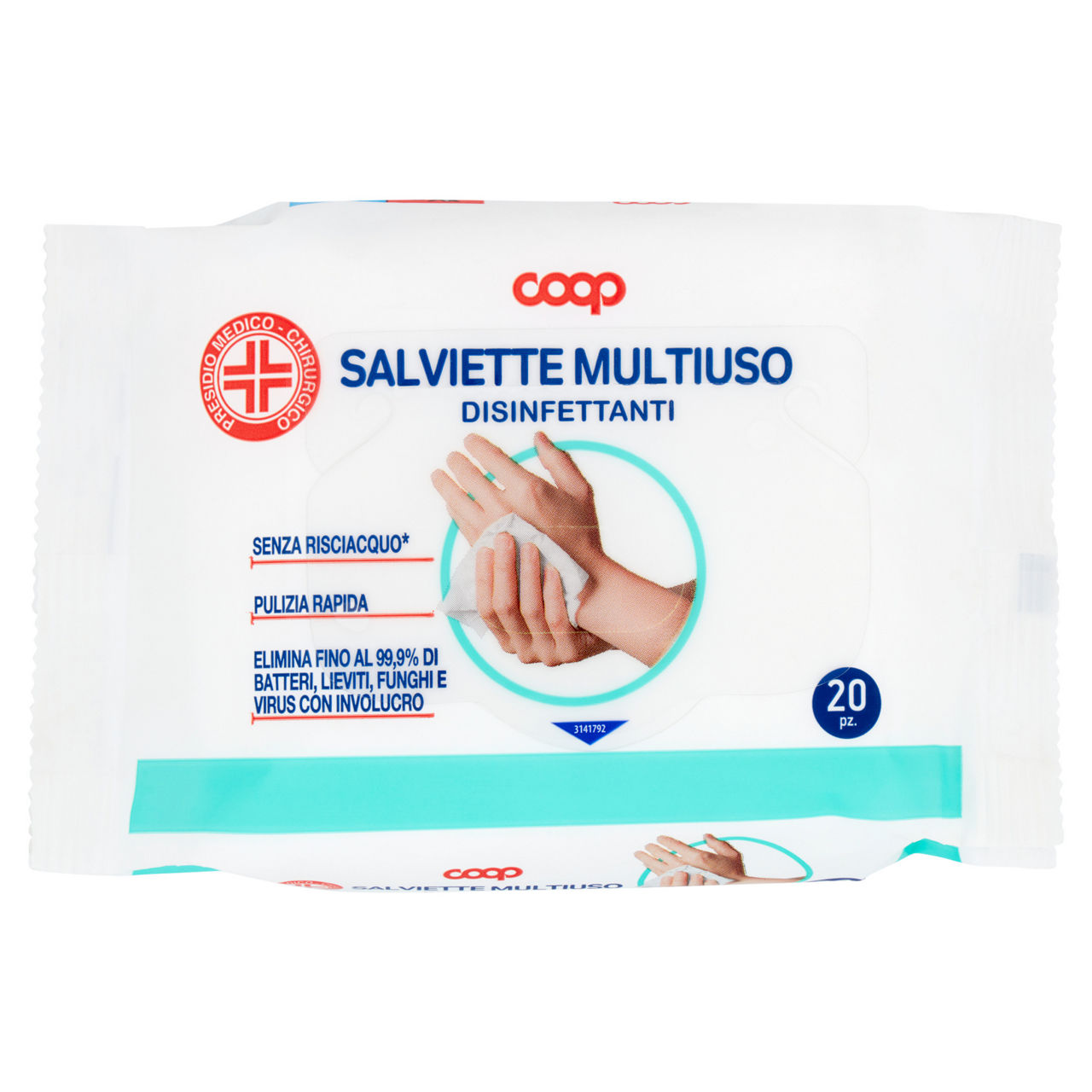 Salviette multiuso disinfettanti mani coop pmc pz 20 - Immagine 01