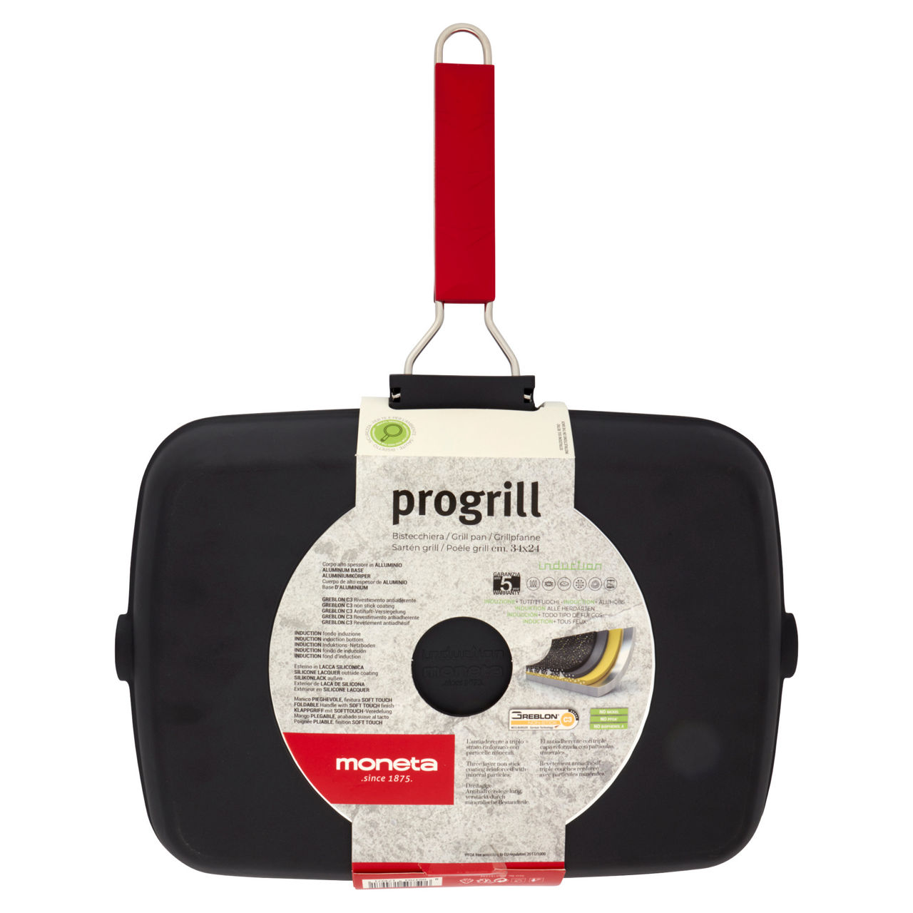 Bistecchiera induzione con manico pieghevole 24x34 cm - Immagine 31