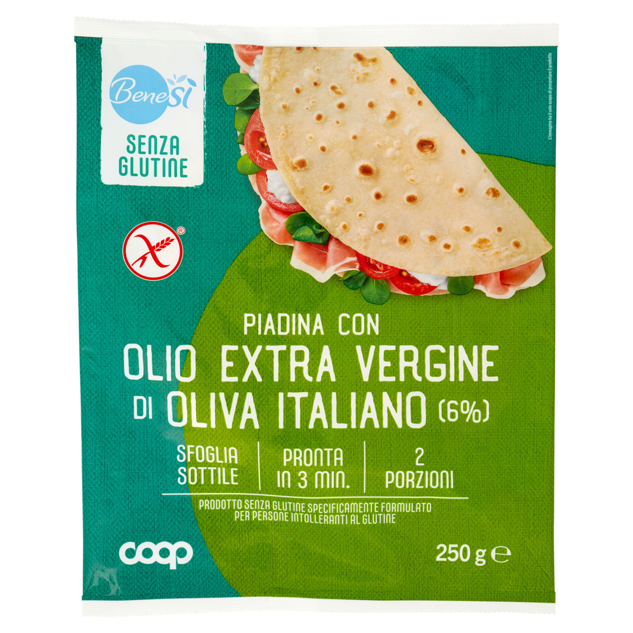Piadina con olio extra vergine di oliva 2 pz 250 gr - Immagine 01