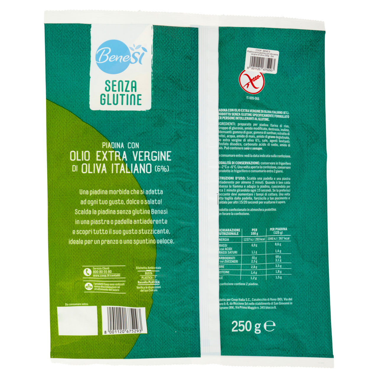 Piadina con olio extra vergine di oliva 2 pz 250 gr - Immagine 11