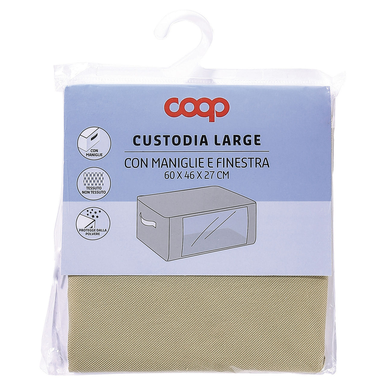 Custodia large con maniglie e finestra 60x46x27 cm 1 pz