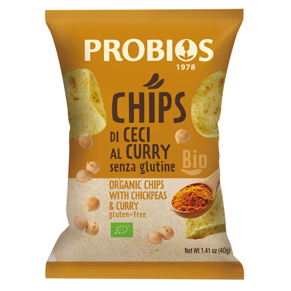 Chips di ceci al curry senza glutine bio 40 gr