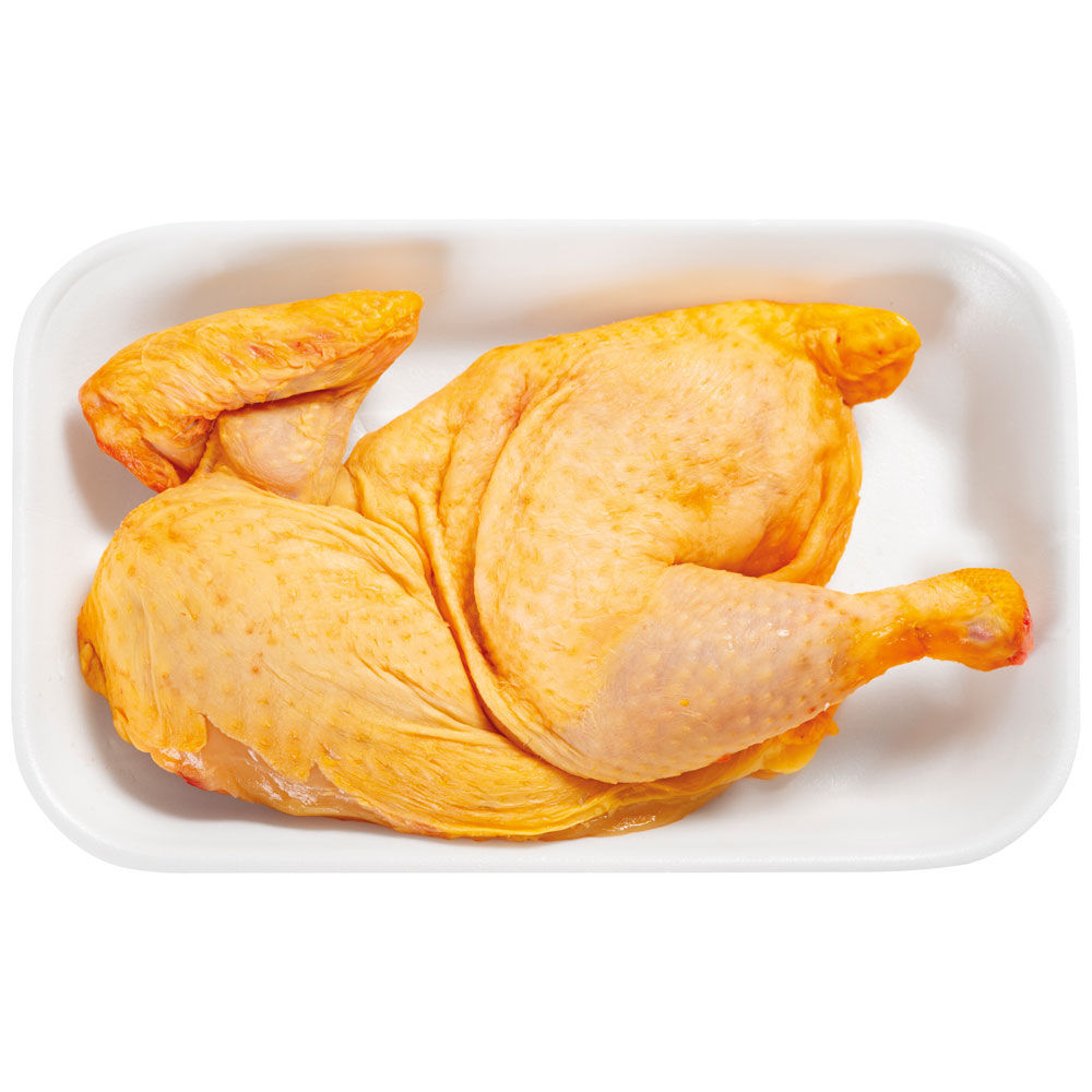 Busto di pollo a metà