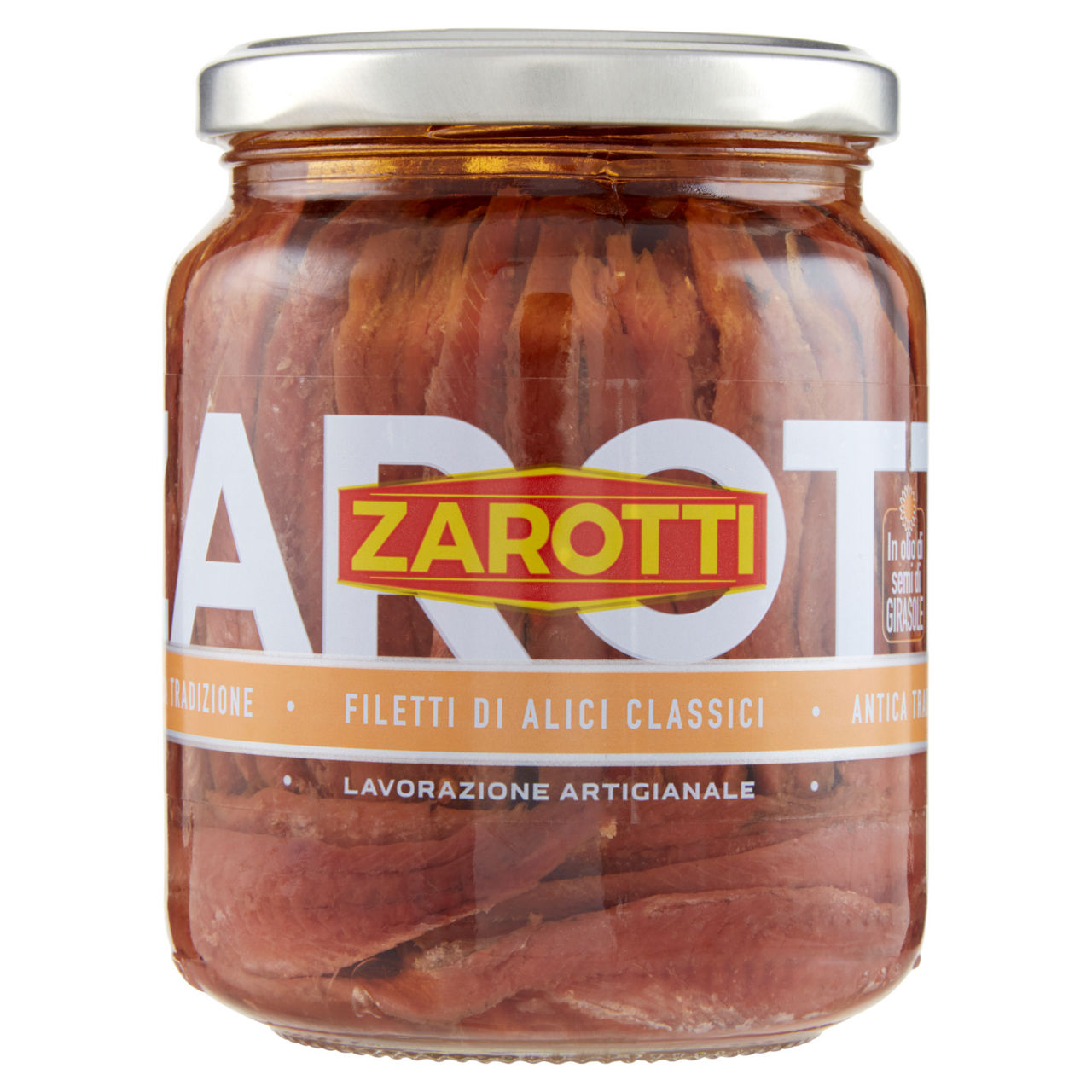 Filetti di alici classici in olio di semi 380 gr - Immagine 01