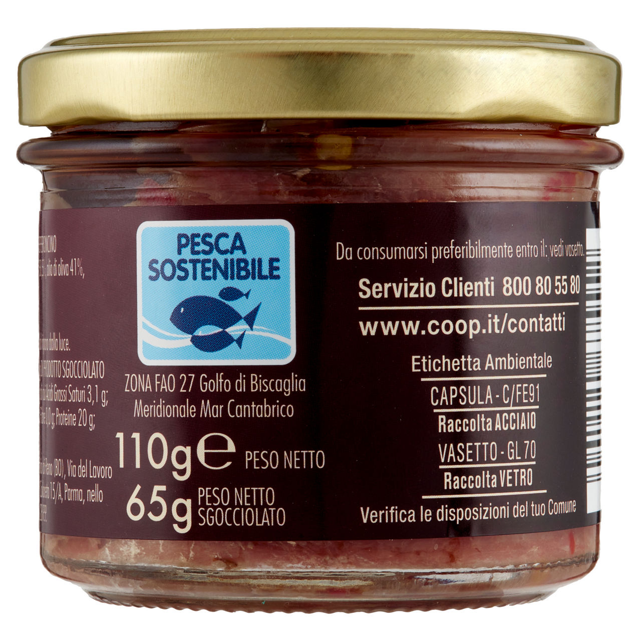 Filetti di alici del cantabrico c/peperoncino fior fiore coop vv g 110 - Immagine 11