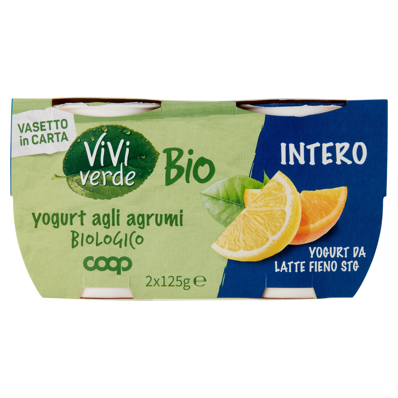 Yogurt intero agli agrumi bio 2 pz da 125 gr