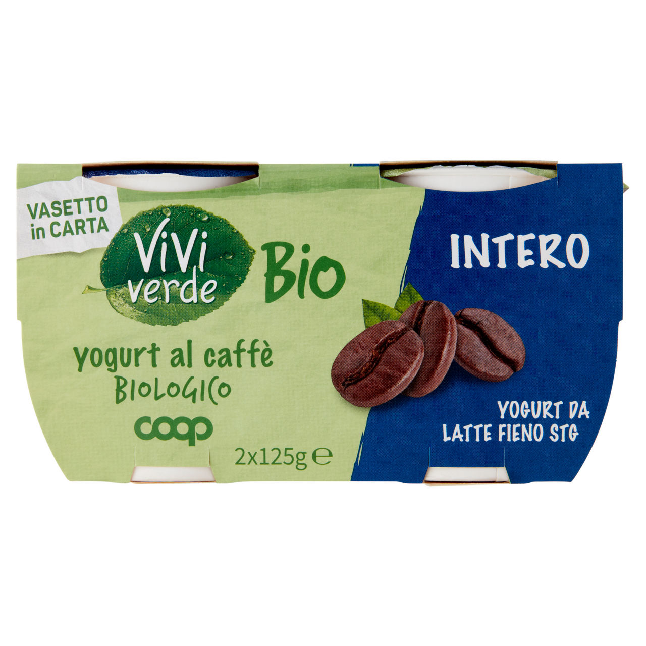 Yogurt intero al caffè bio 2 pz da 125 gr