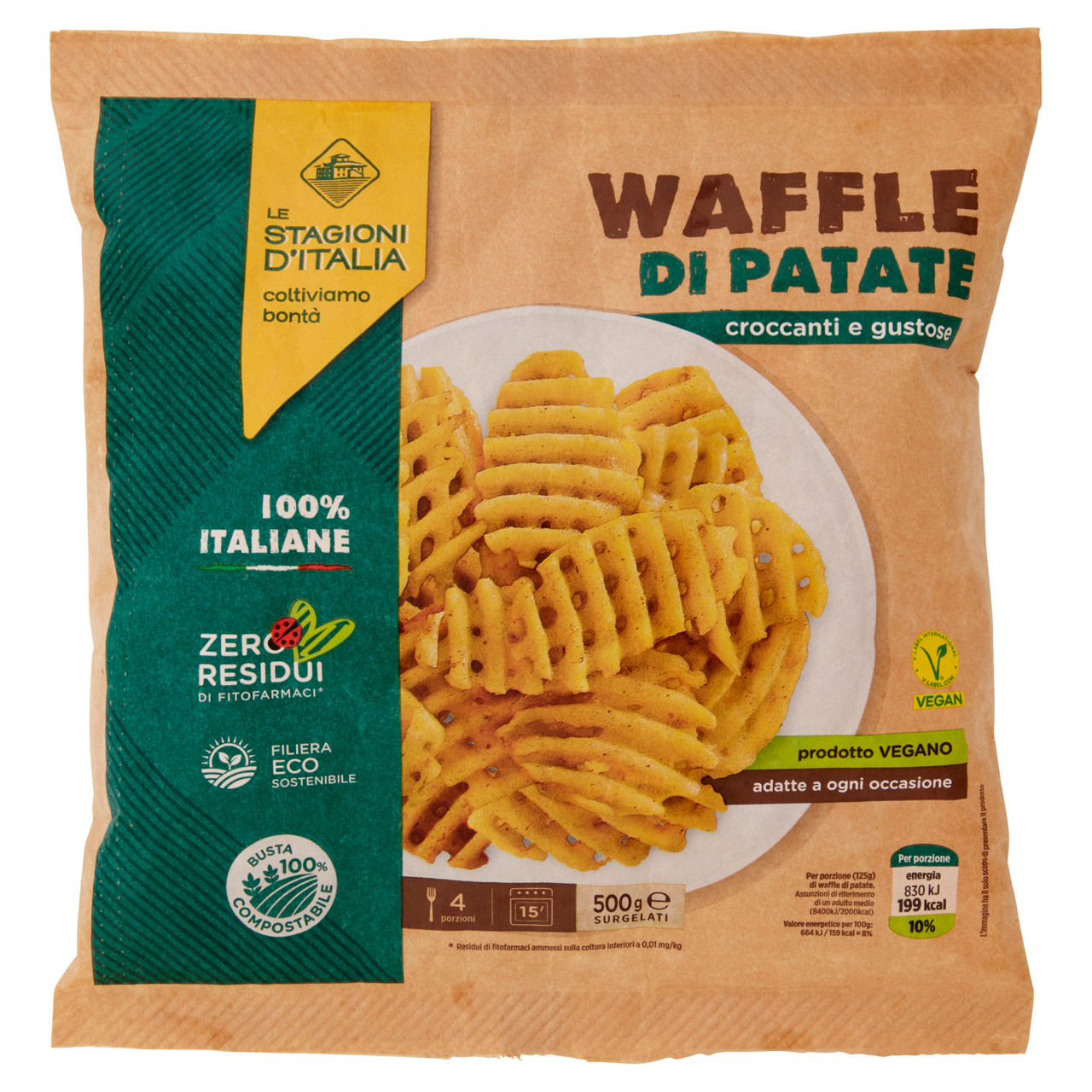 Patate waffle croccanti e gustose 500 gr