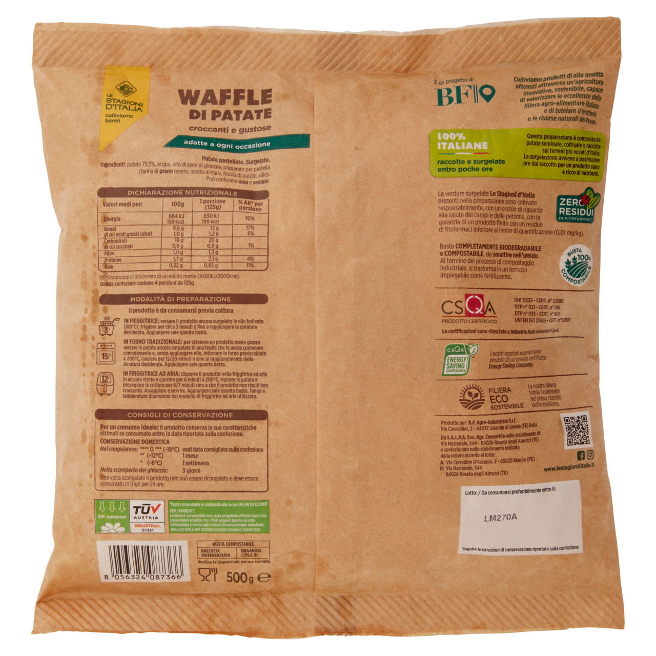 Patate waffle croccanti e gustose 500 gr - Immagine 51