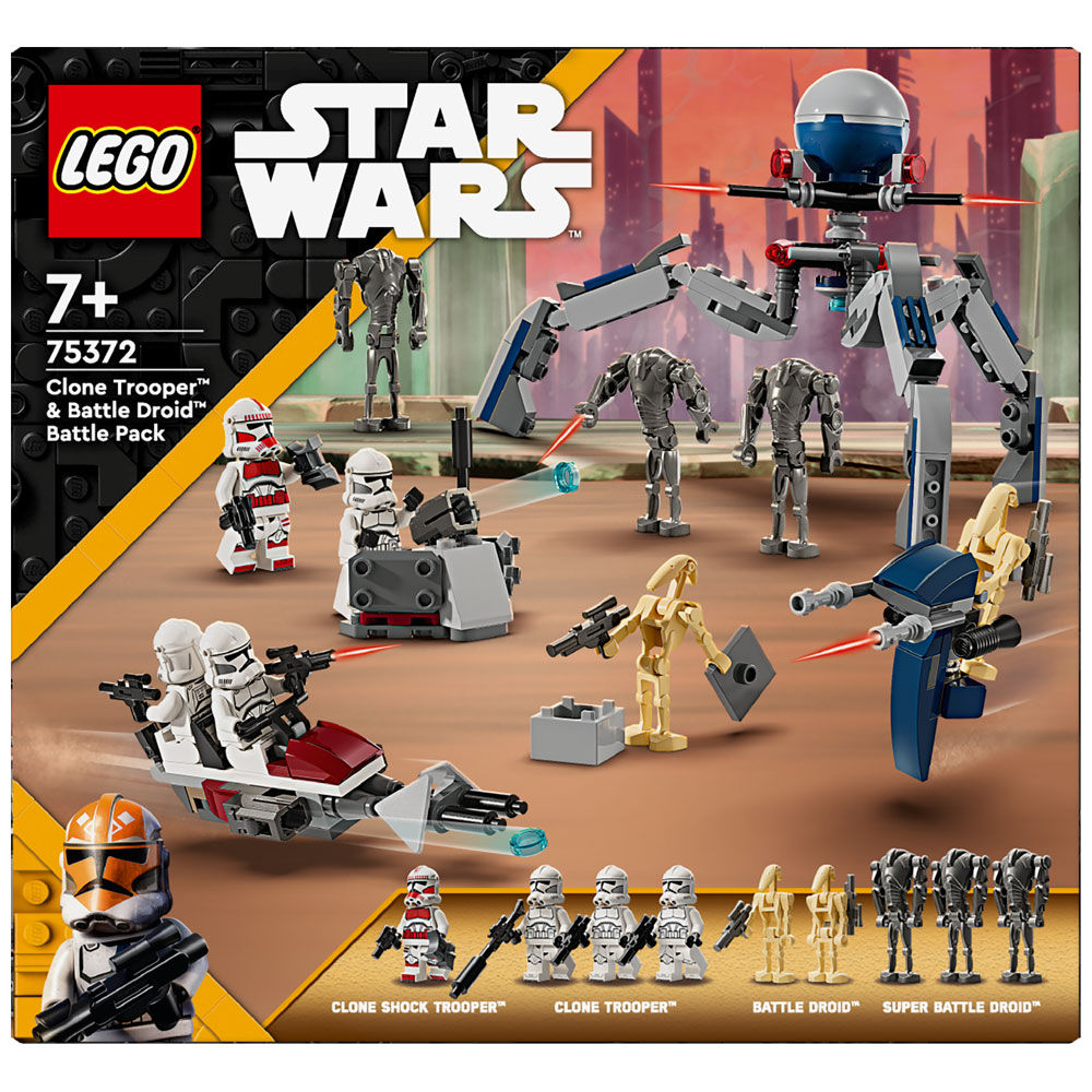 Battle pack Clone Trooper e Battle Droid Star Wars 75372 - Immagine 11