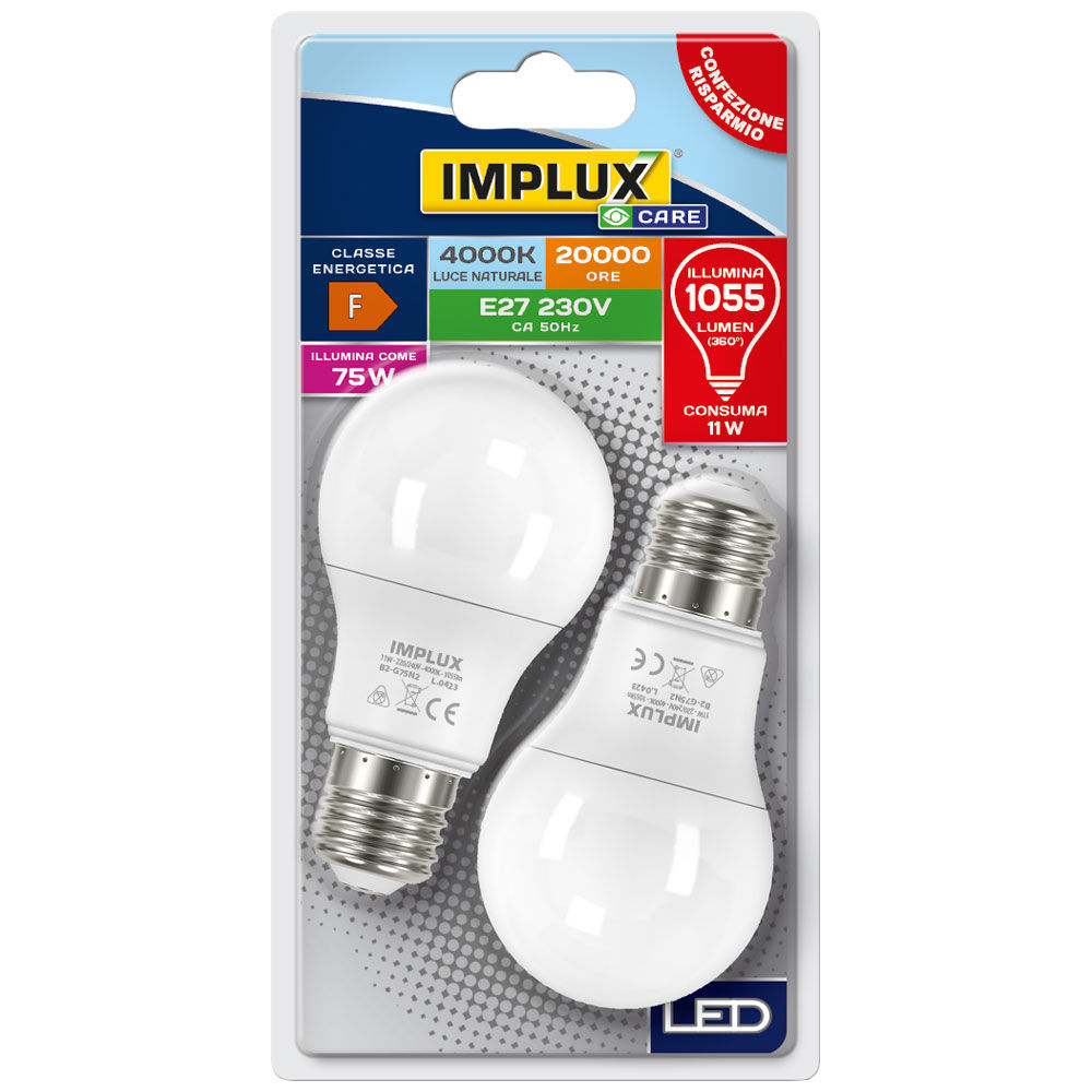 Lampadine goccia LED E27 1055 lumen luce naturale 2 pz - Immagine 11