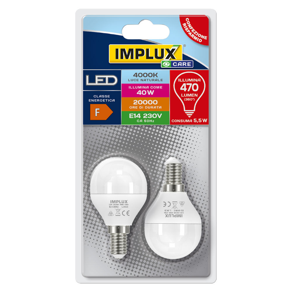 2 sfera e14 5,5w 4000k 470 lm cl.f