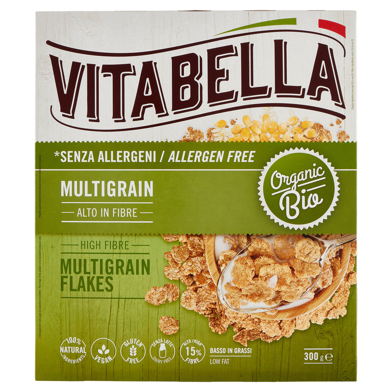 Multigrain riso e mais in fiocchi bio 300 gr