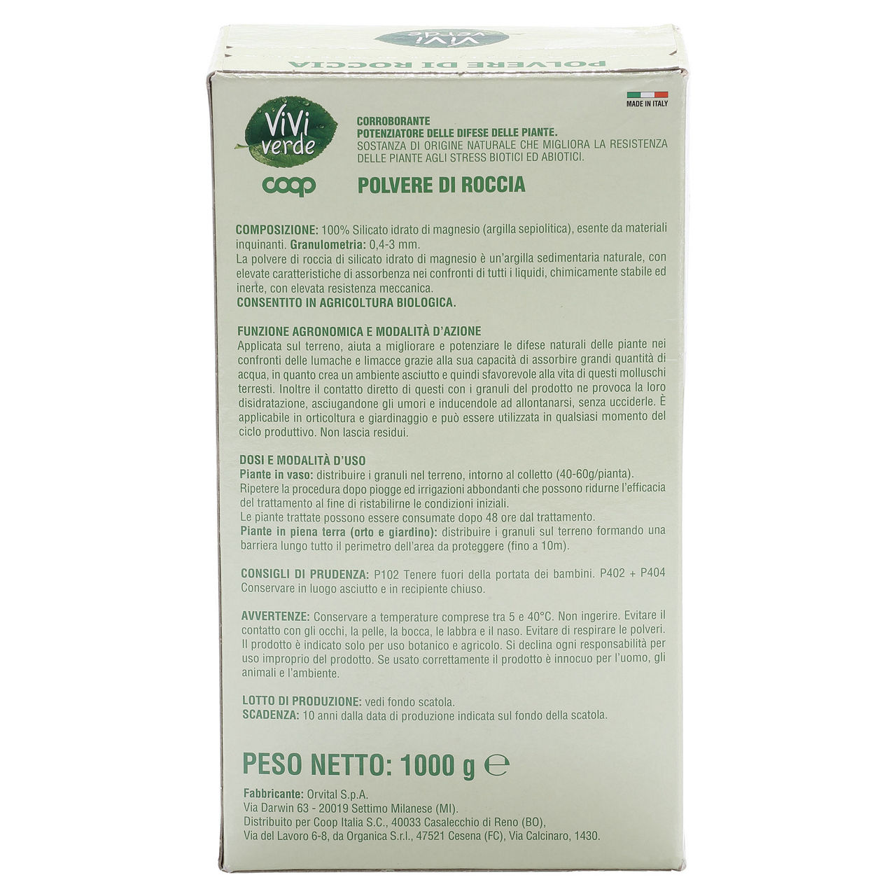 Polvere di roccia barriera antilumaca 1 kg - Immagine 21