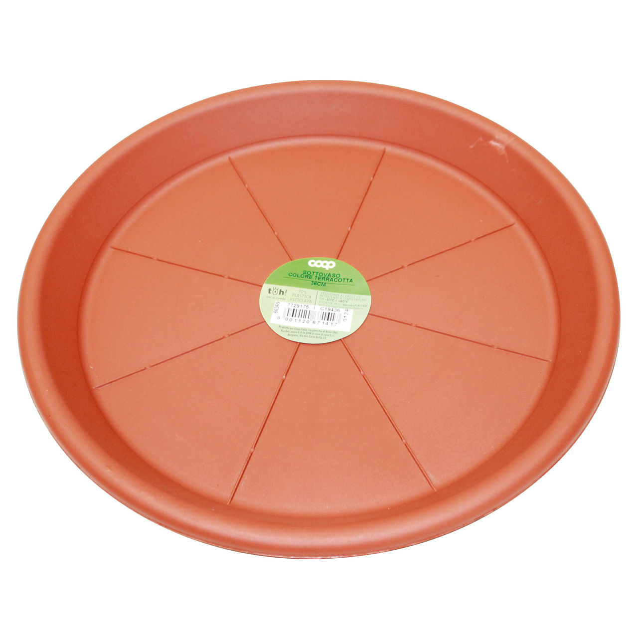 Sottovaso color terracotta 36 cm