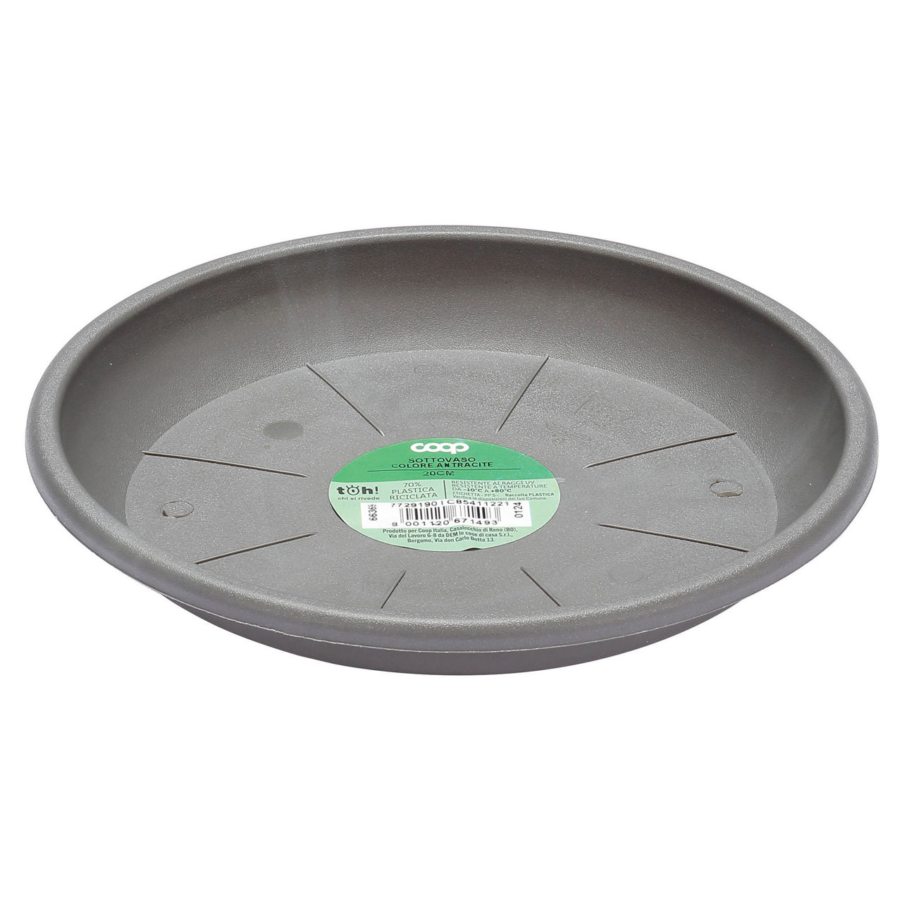 Sottovaso color antracite 20 cm