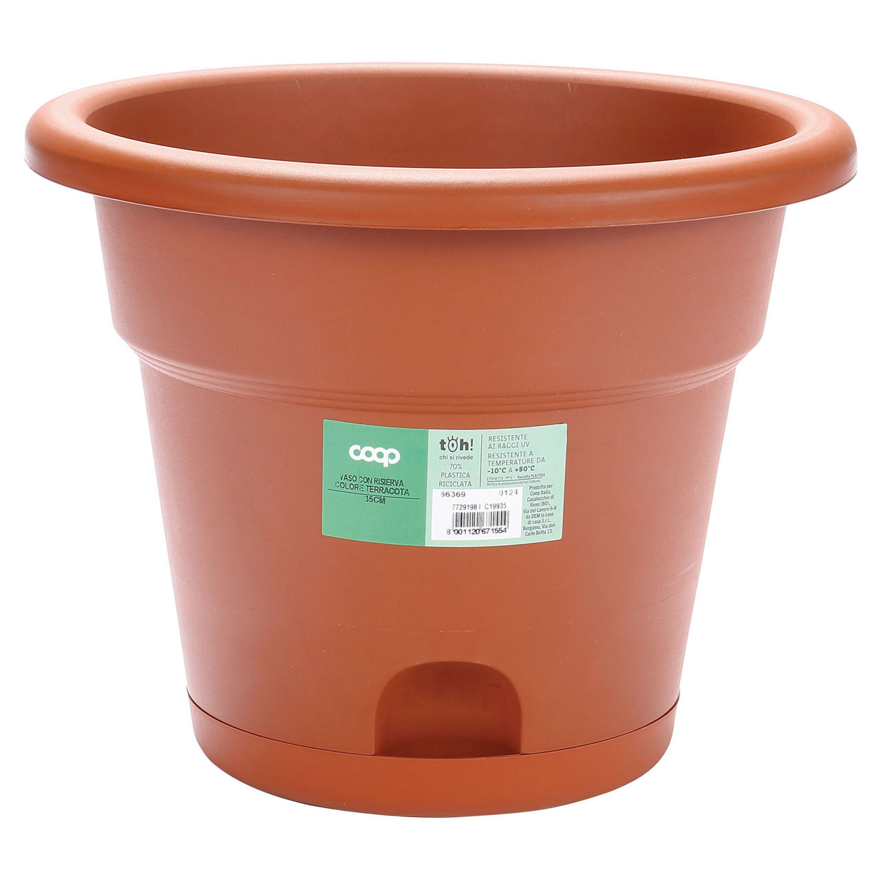 Vaso con riserva color terracotta 30 cm