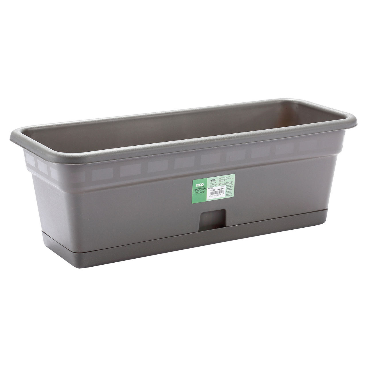 Vaso cassetta con riserva color antracite 50x20 cm