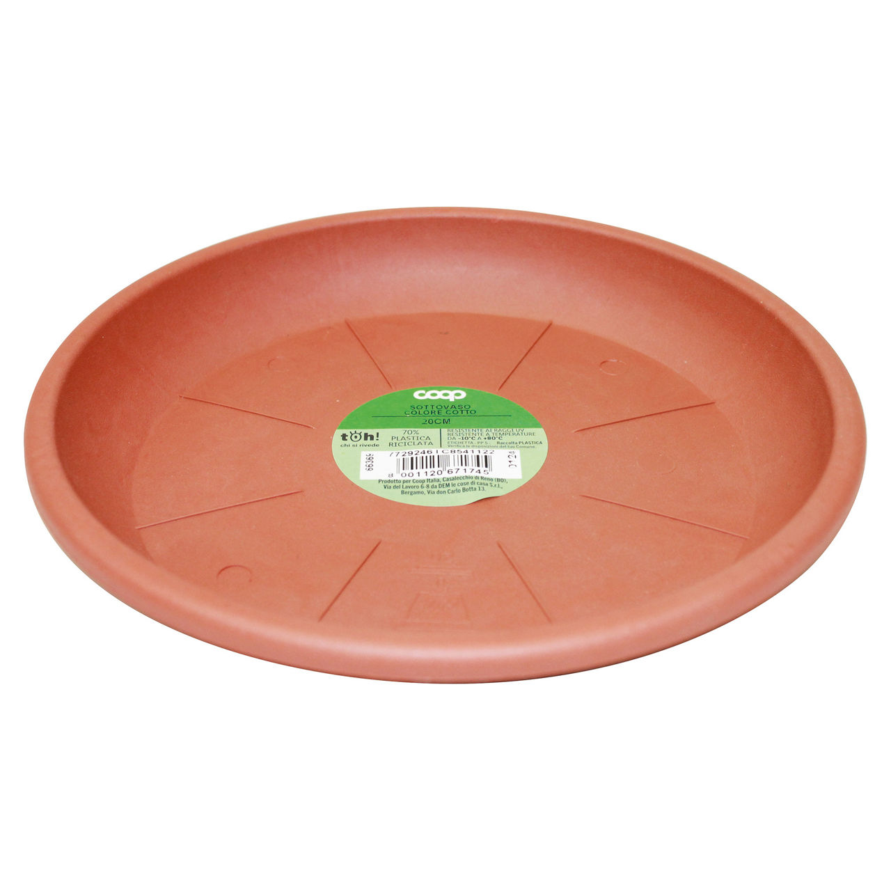 Sottovaso colore cotto 20 cm - Immagine 01