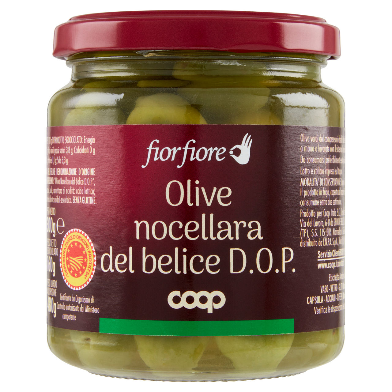 Olive Nocellara del Belice in salamoia DOP 160 gr