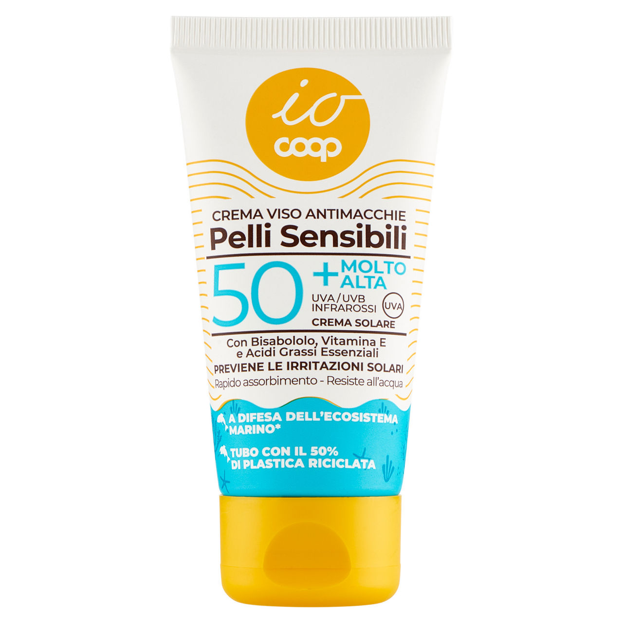 Crema solare pelli sensibili viso fp50+ coop io ml 50 - Immagine 01