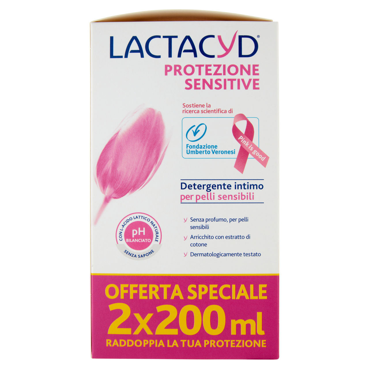Detergente intimo per pelli sensibili protezione Sensitive 2 pz x 200 ml