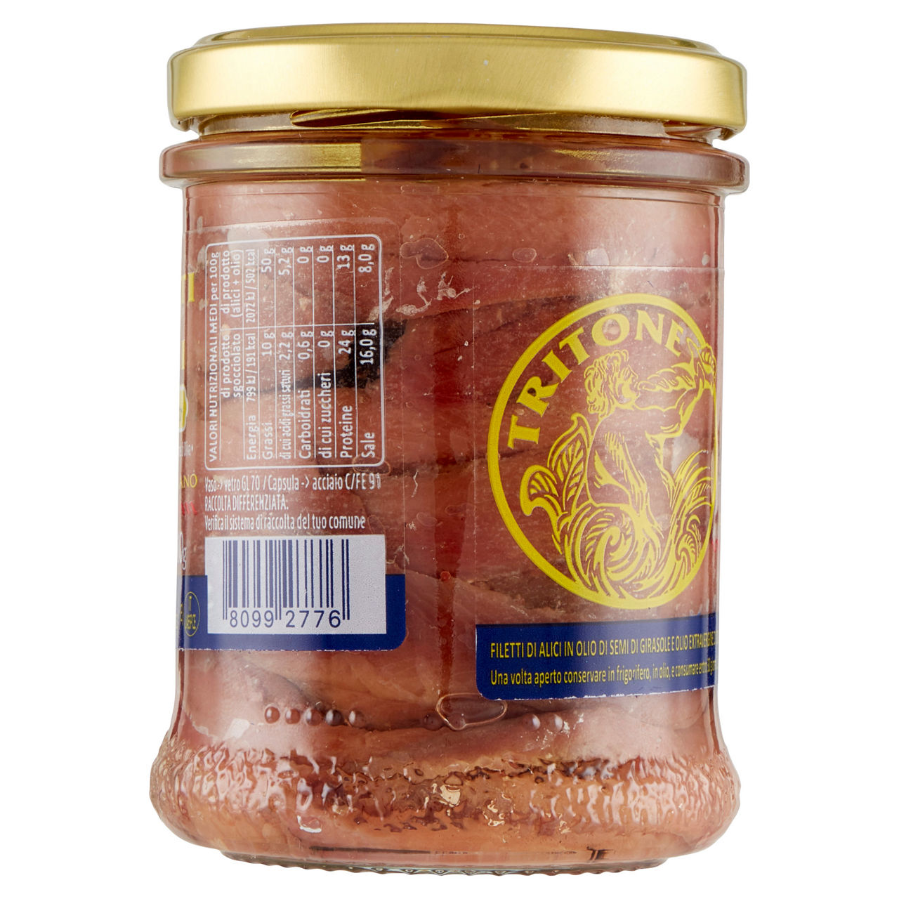 Filetti di alici distese in olio delicato il tritone isola d'oro v.v.200gr. - Immagine 21